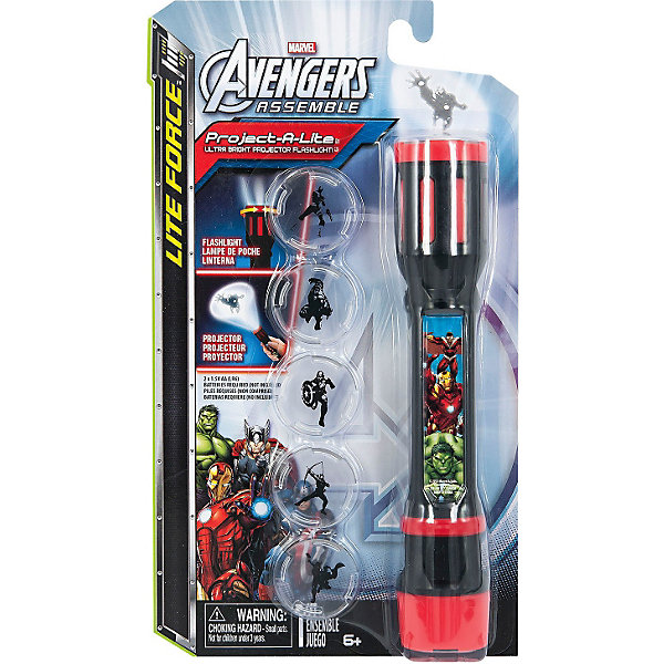 

Фонарик-проектор "Мстители: 3 в 1" (фонарь + лампа + проектор), Marvel Avengers