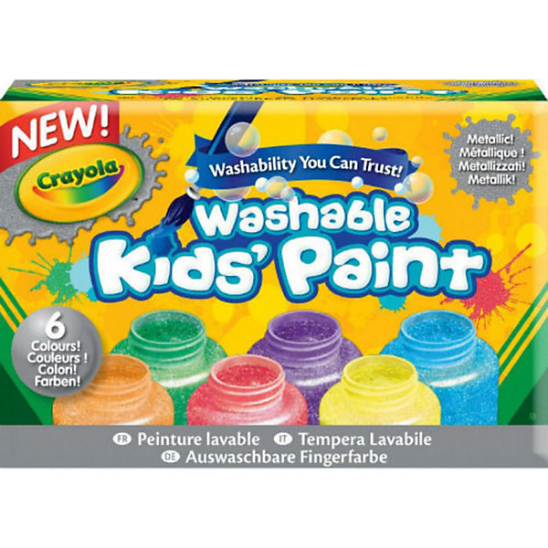 

Краски с металлическим эффектом, 6 цветов, Crayola