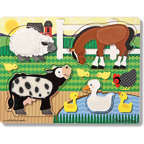 

Рамка-вкладыш "Ферма" 4 детали, Melissa & Doug