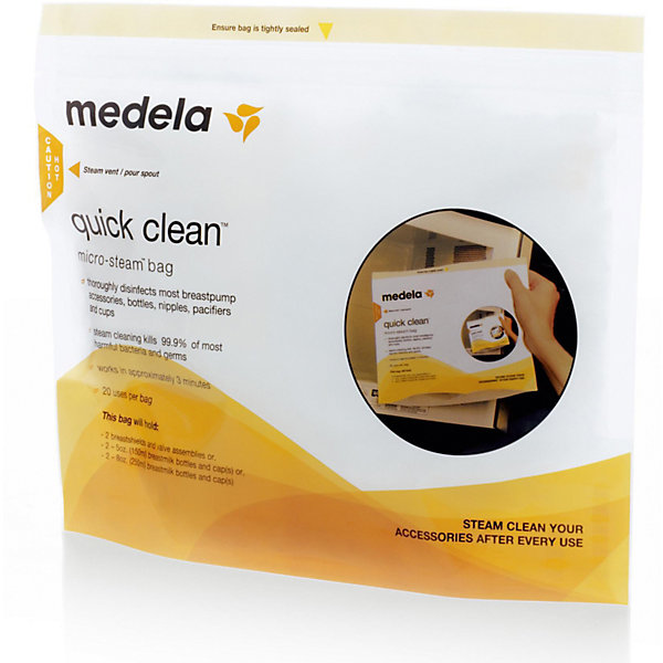 фото Пакеты Quick Clean для стерилизации в микроволновой печи. 5 шт/уп, Medela