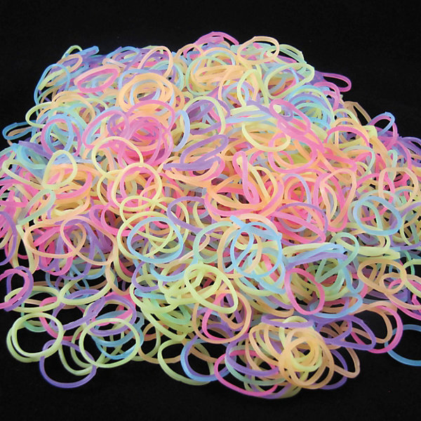 

Светящиеся в темноте резиночки Микс (24 клипсы+600 рез.), Rainbow Loom