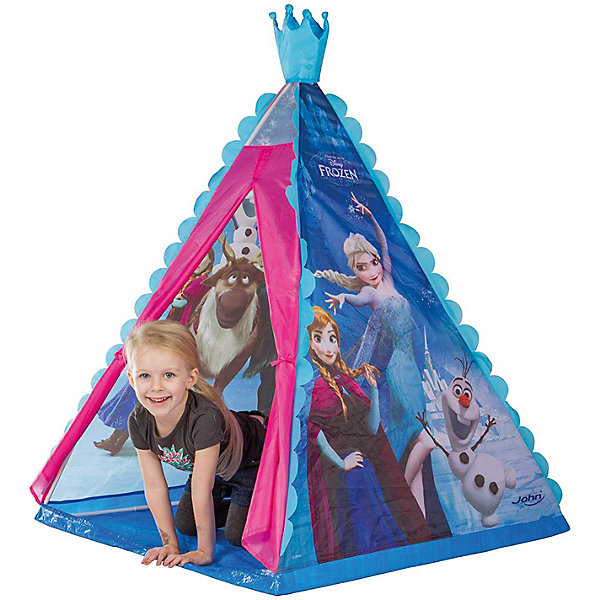 фото Палатка-вигвам с ночником John "Холодное сердце", голубая