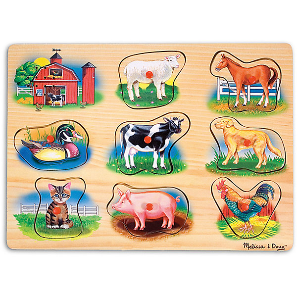 

Рамка-вкладыш со звуком "Ферма", Melissa & Doug