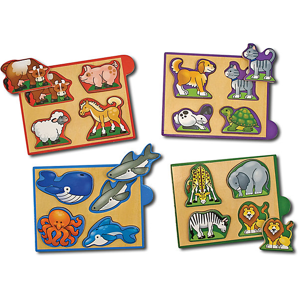 

Рамка-вкладыш "Животные", Melissa & Doug