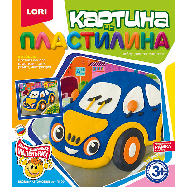 

Картина из пластилина "Веселый автомобиль", LORI