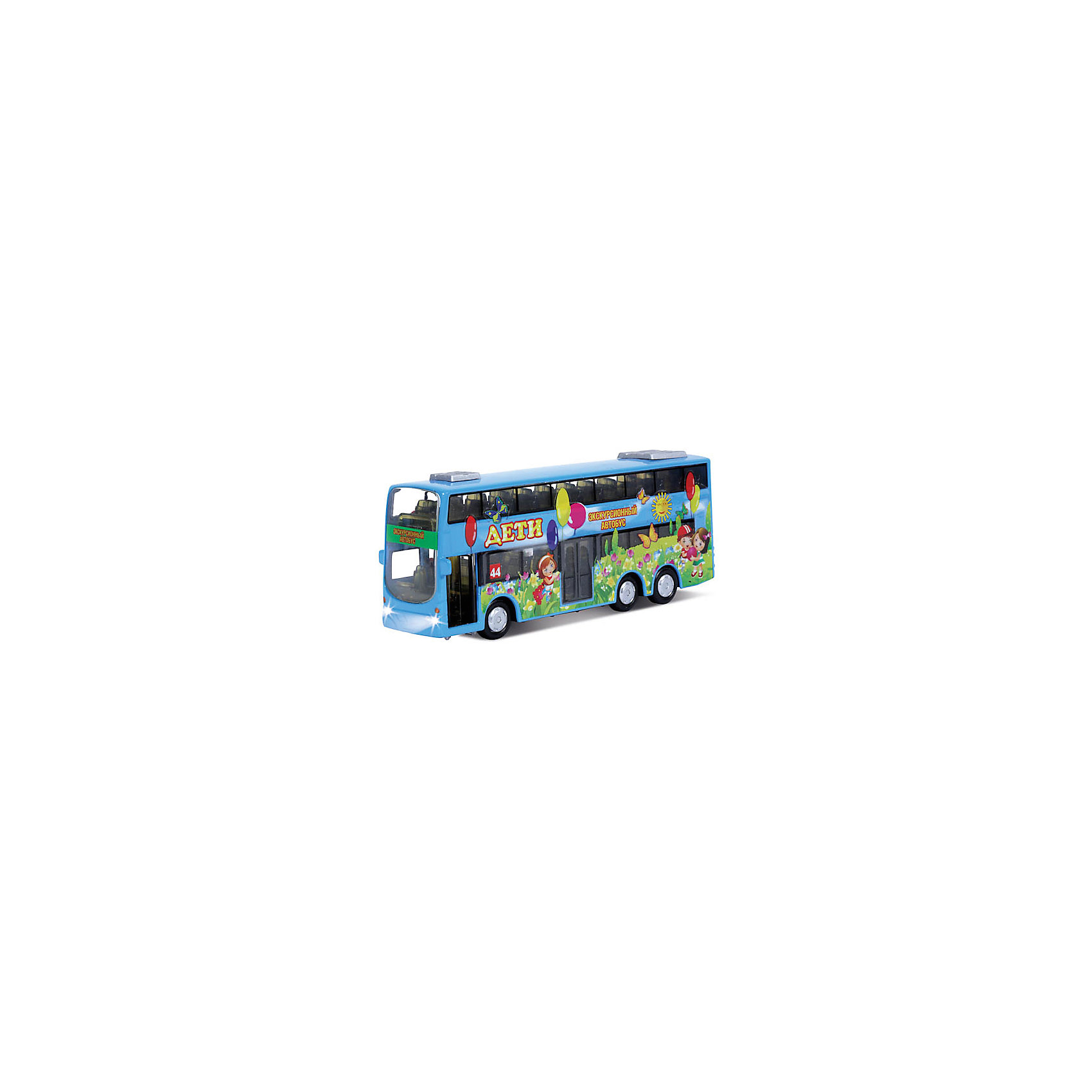 фото Двухэтажный автобус "Дети", со светом и звуком, ТЕХНОПАРК
