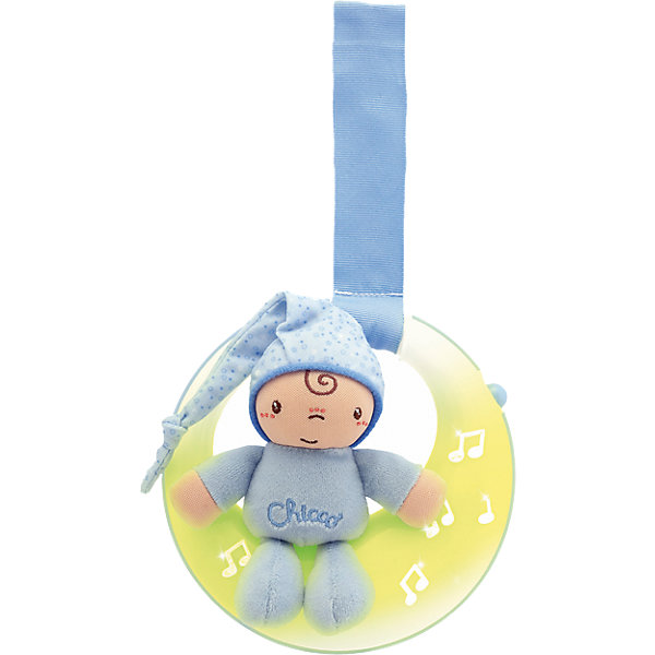 

Подвеска для кроватки "Спокойной ночи, луна", голубая, Chicco, Синий