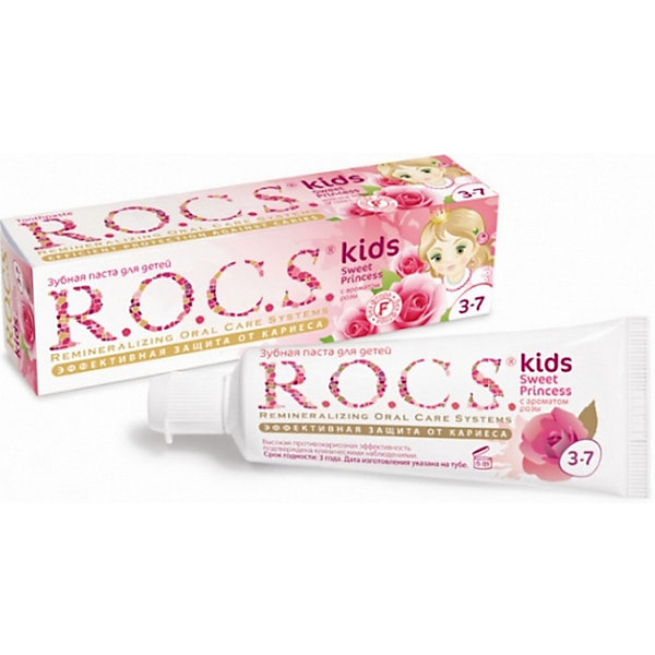 

Зубная паста Sweet Princess с ароматом розы, 3-7 лет, R.O.C.S. Kids