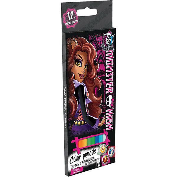 

Цветные карандаши "Monster High" из черного дерева 12 шт