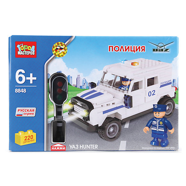 

Конструктор "УАЗ HUNTER Полиция", 220дет., Город мастеров