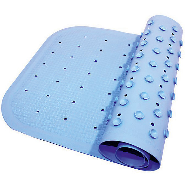 фото Антискользящий коврик для ванны 34,5х76 см, голубой Roxy-kids