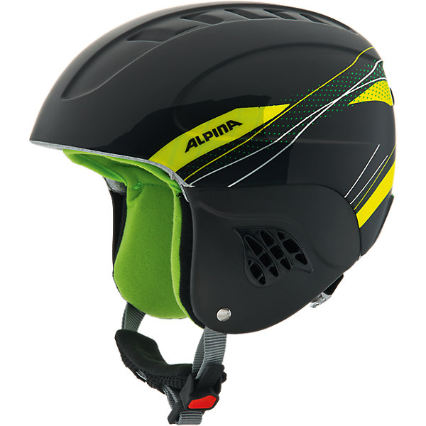 

Зимний шлем Alpina "CARAT" black-greenl, Черный, Зимний шлем Alpina "CARAT" black-greenl