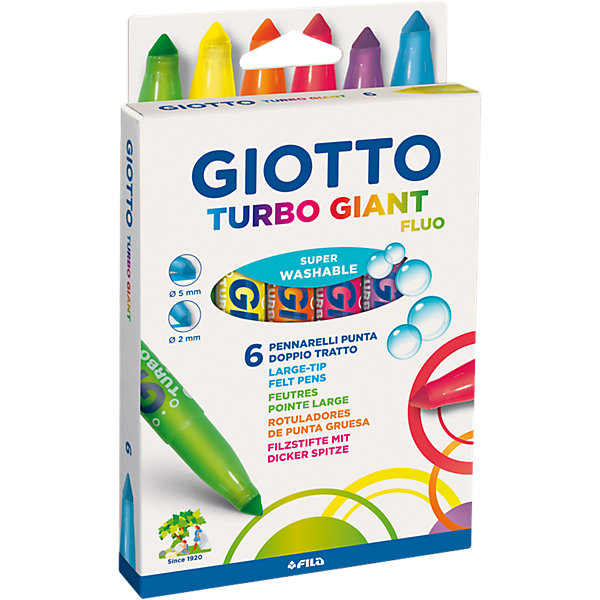 

Толстые фломастеры Giotto на водной основе, 6 шт
