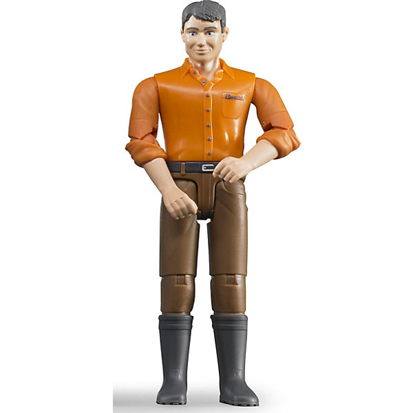 Игровая фигурка Bruder "Рабочий-мужчина", в коричневых штанах, 11 см