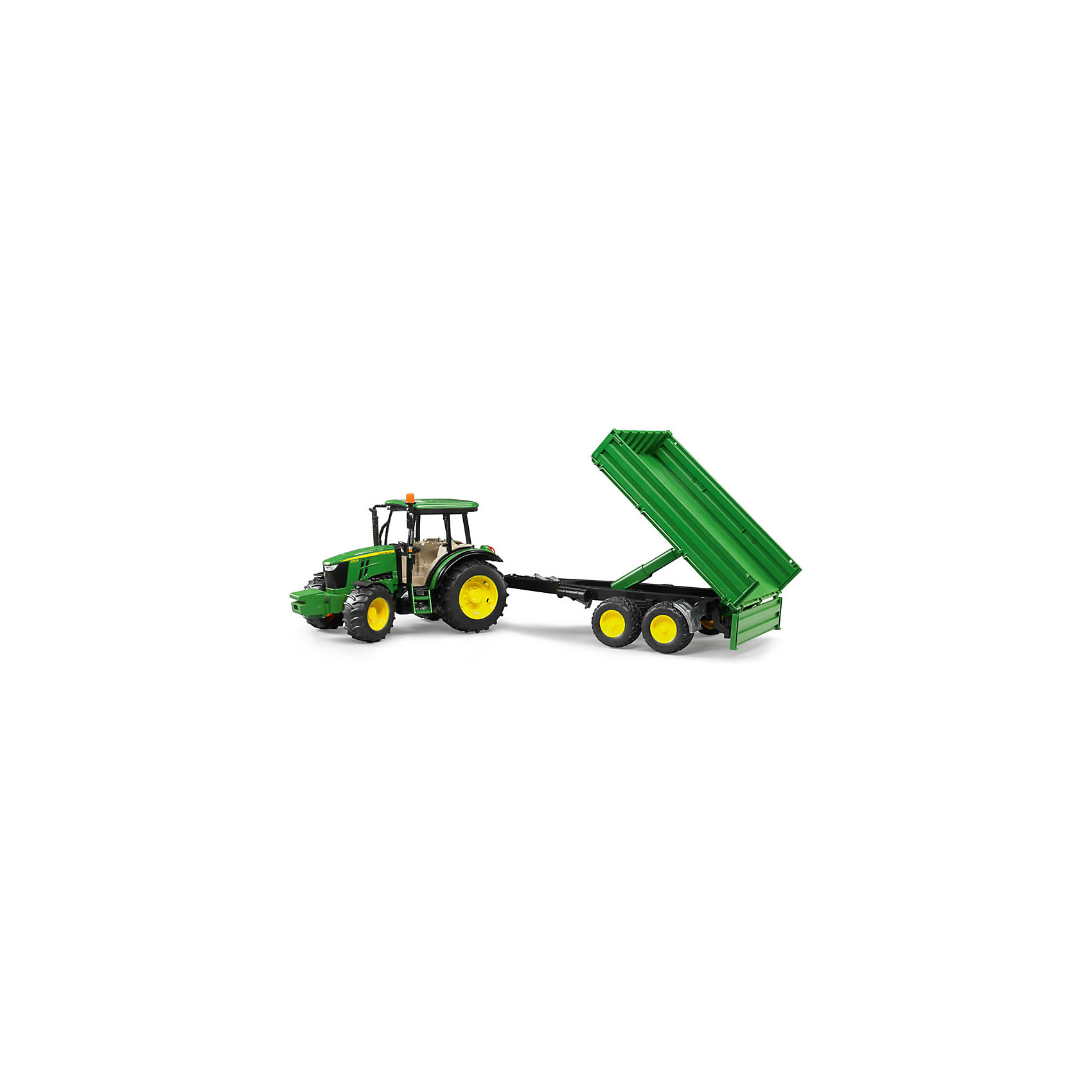 фото Трактор john deere 5115m с прицепом bruder