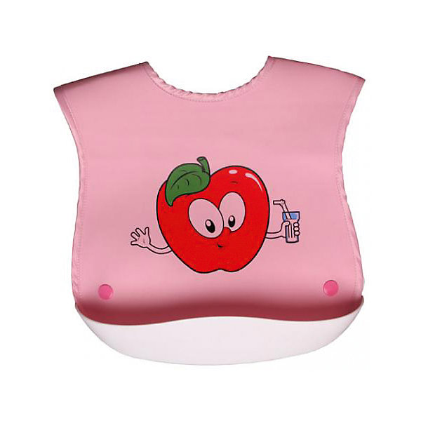 

Нагрудник с кармашком прорезиненный Sevi baby, розовый