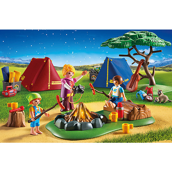 

Конструктор Playmobil "Летний лагерь" Турбаза со светодиодным костром