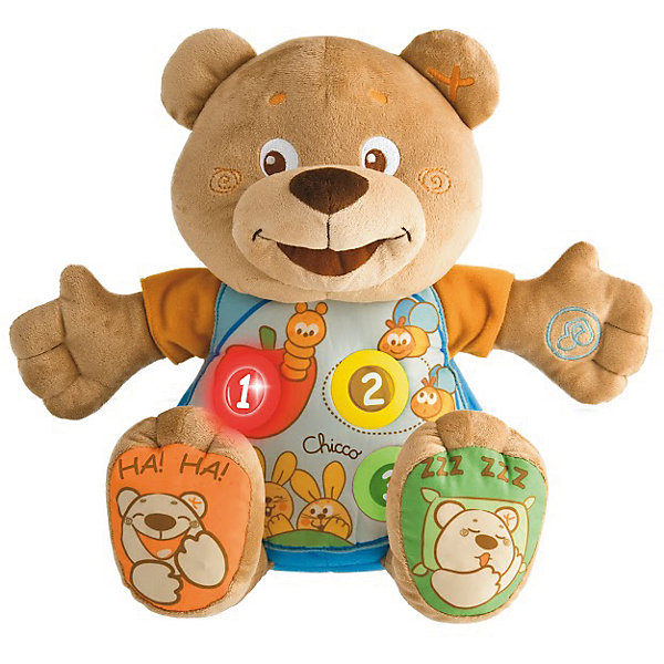 CHICCO Говорящий мишка Teddy, рус/англ, Chicco