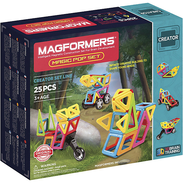 

Магнитный конструктор Magic Pop, 25 деталей, MAGFORMERS