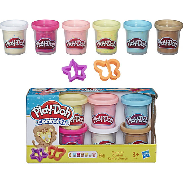 

Набор из 6 баночек с конфетти, Play-Doh