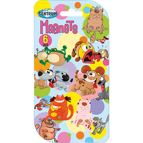 

Магниты "Crazy pets", 6 шт., CENTRUM