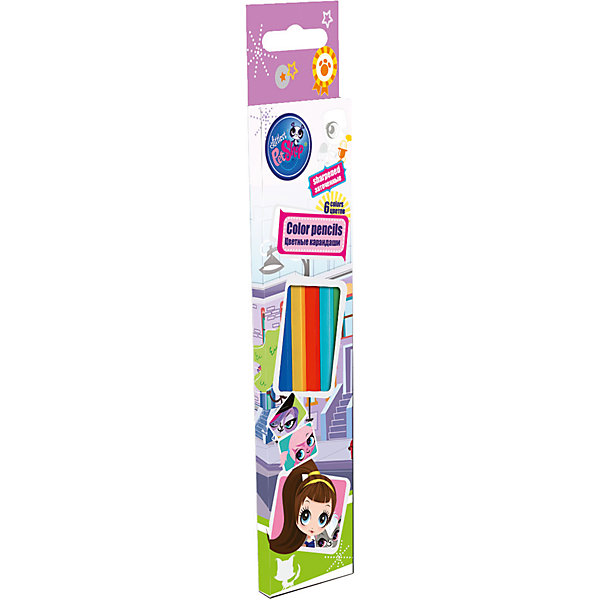 

Цветные карандаши 6 шт, Littlest Pet Shop