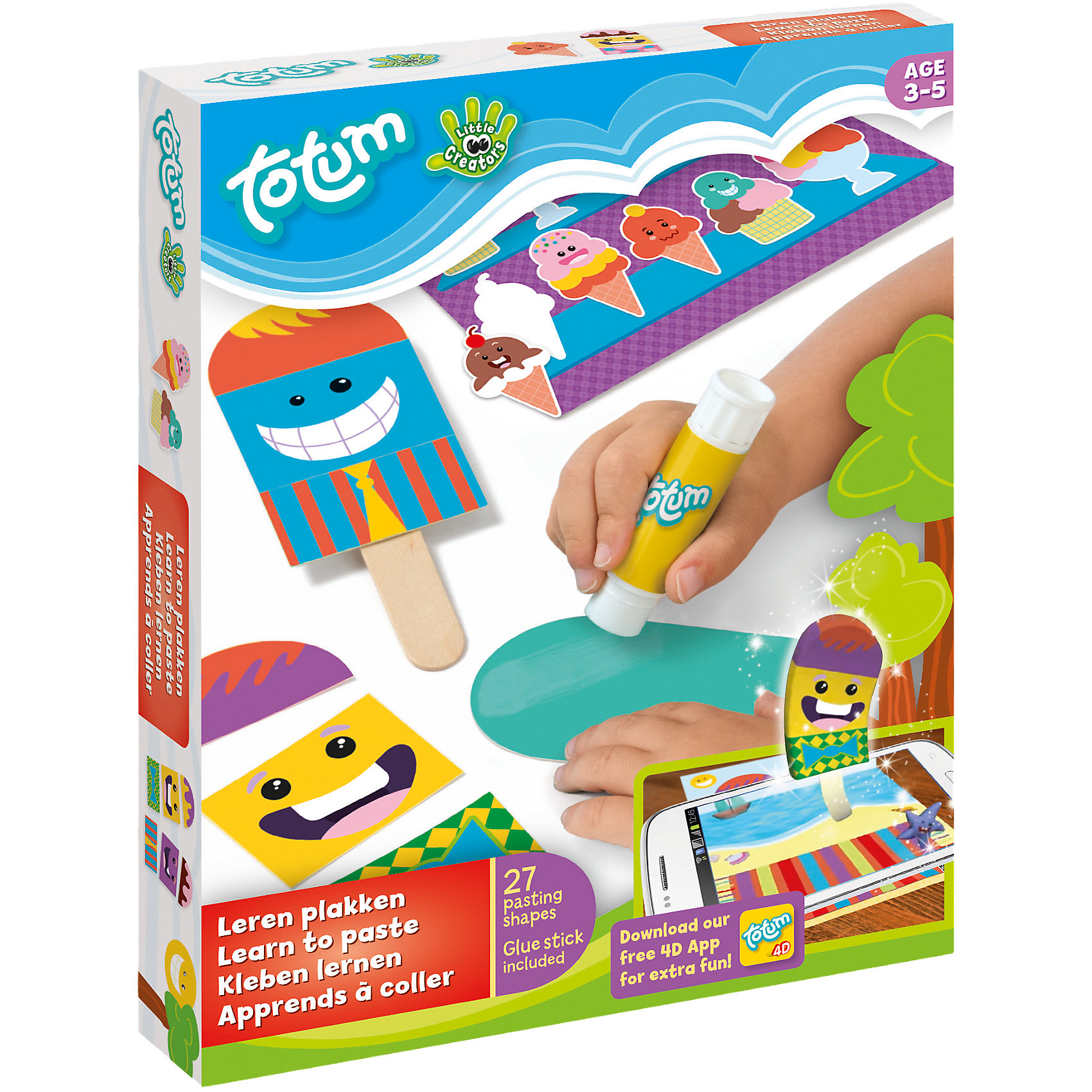 Little creators. Наборы для творчества учусь клеить. Totum. Totum Tab. Paste learn & fun.