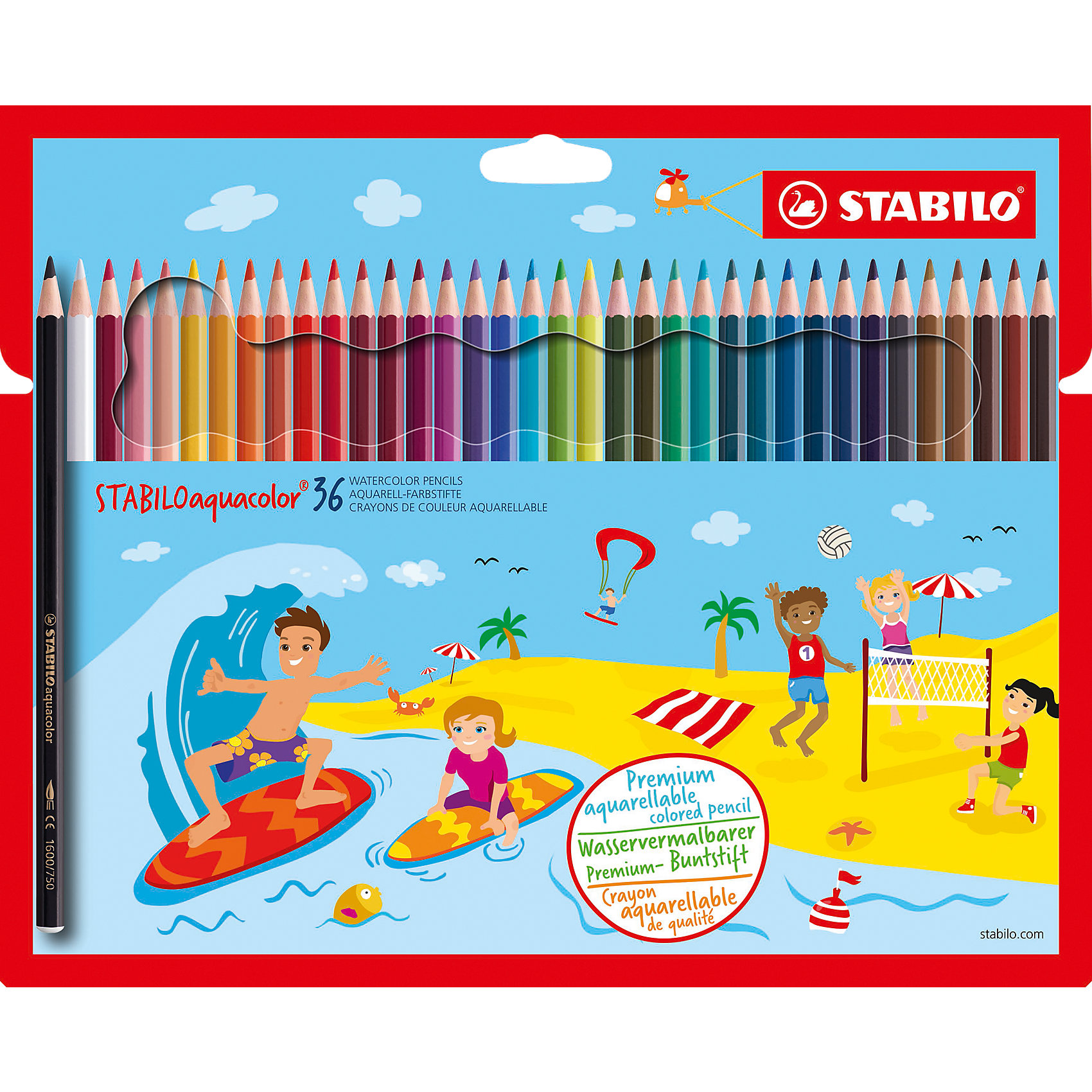фото Набор цветных карандашей Stabilo Aquacolor 36цв, картон