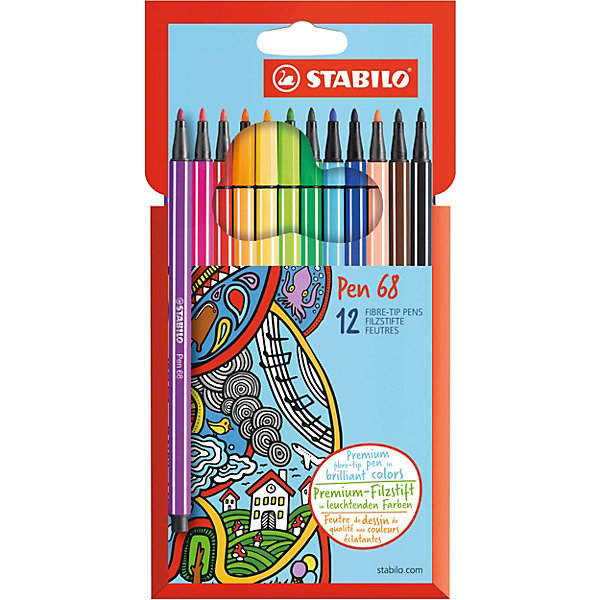 

Фломастеры Stabilo "Pen", 12 цветов