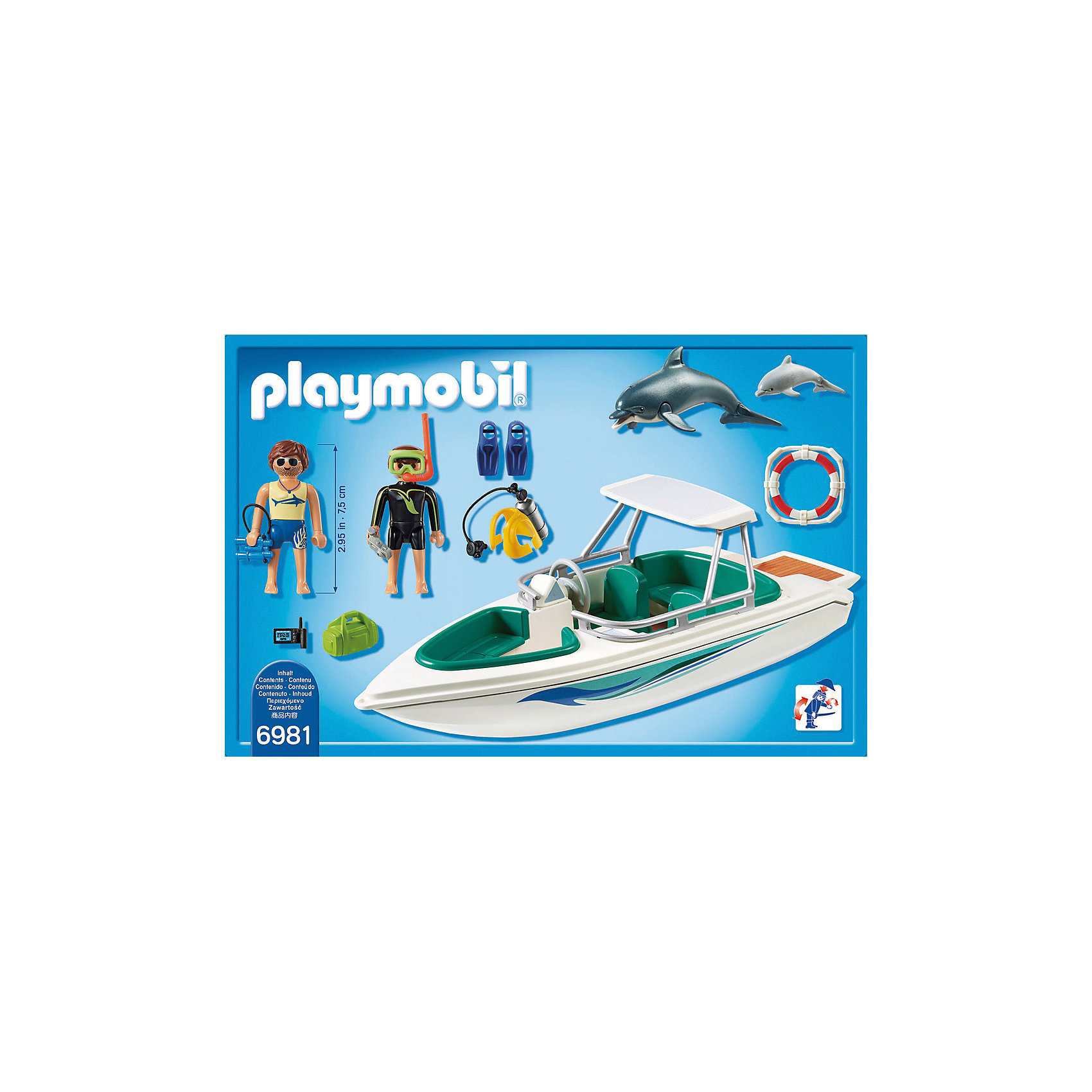 фото Конструктор Playmobil Дайвинг с катером, 11 деталей Playmobil®