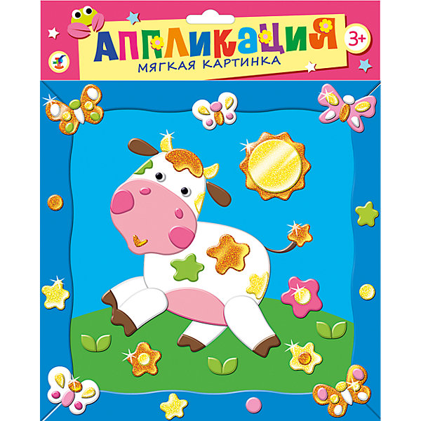 

Мягкая картинка с рамкой "Коровка на лугу"