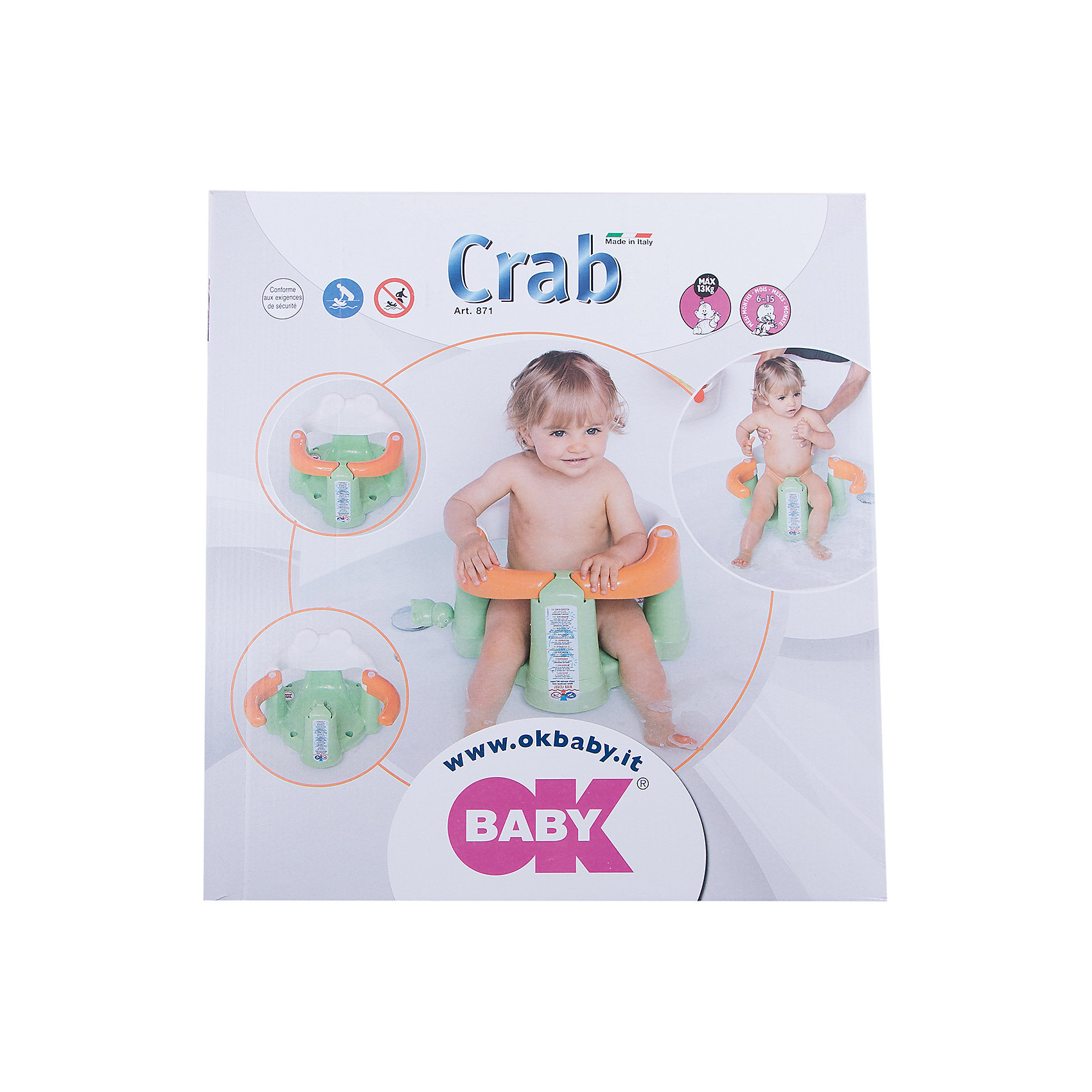 фото Сиденье в ванну Crab, OK Baby, зеленый