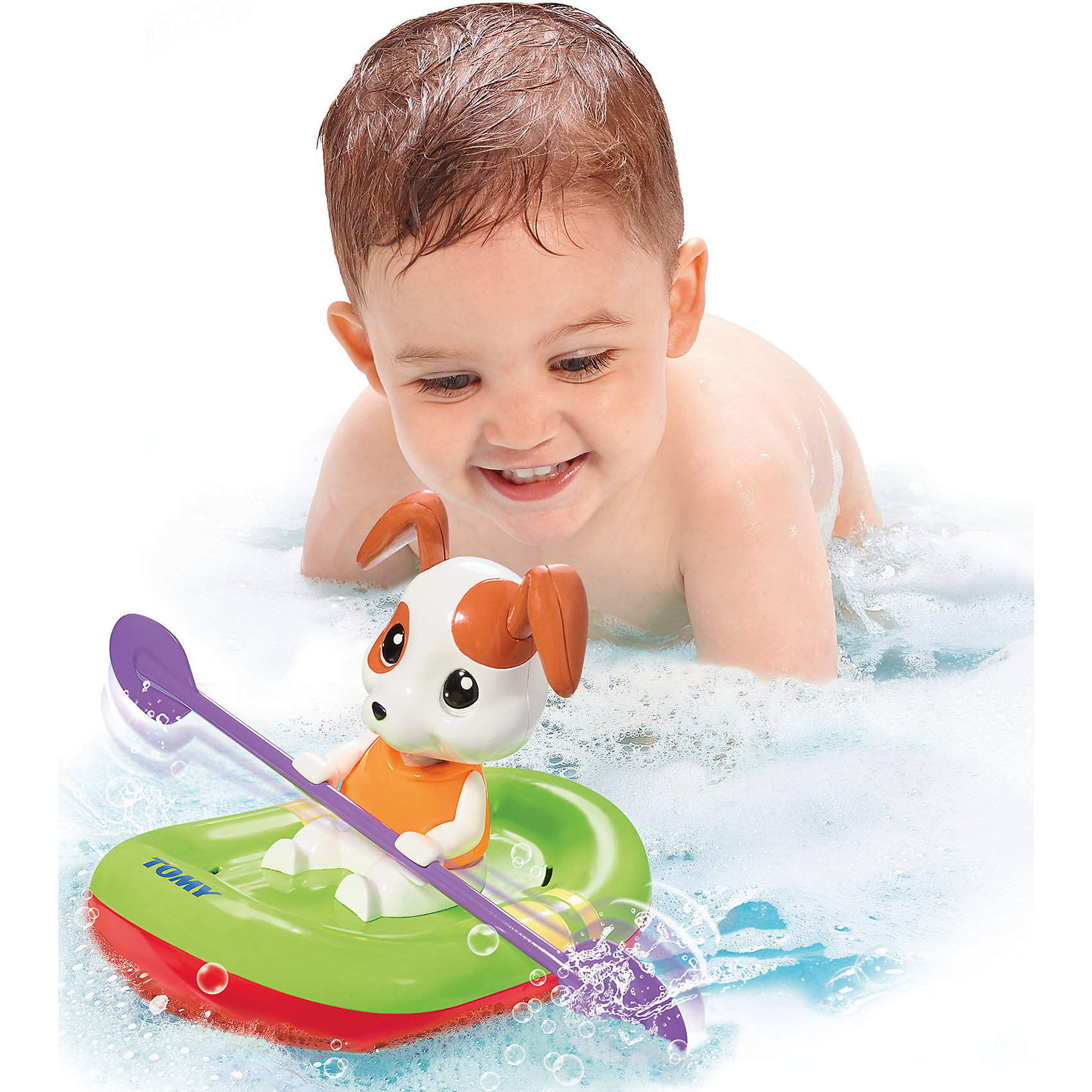 фото Игрушка для ванны "щенок на лодке", tomy