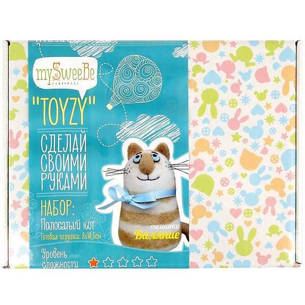 

Набор для валяния Toyzy "Полосатый кот, Набор для валяния Toyzy "Полосатый кот"