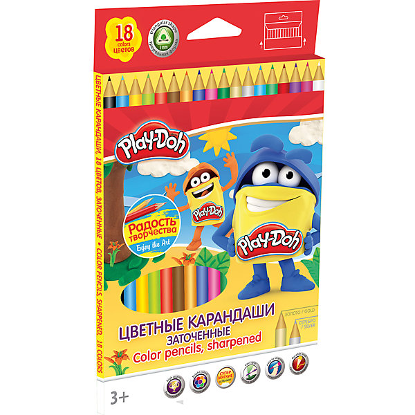 фото Цветные карандаши 18 цветов, Play-Doh Академия групп