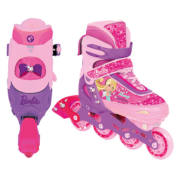 

Роликовые коньки, раздвижные, Barbie, Розовый