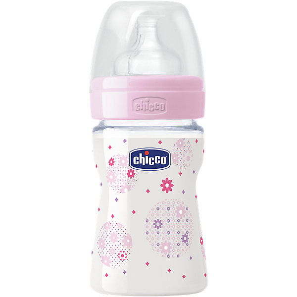 CHICCO Бутылочка Well-Being Girl 0мес.+, сил.соска,РР,150мл., CHICCO