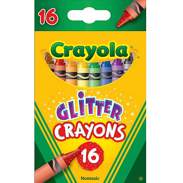 Crayola Восковые мелки с блестками, 16 шт