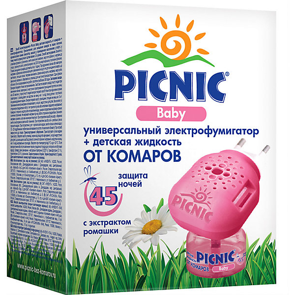 Электрофумигатор Picnic Baby c жидкостью от комаров 45 ночей, 30 мл 4667902