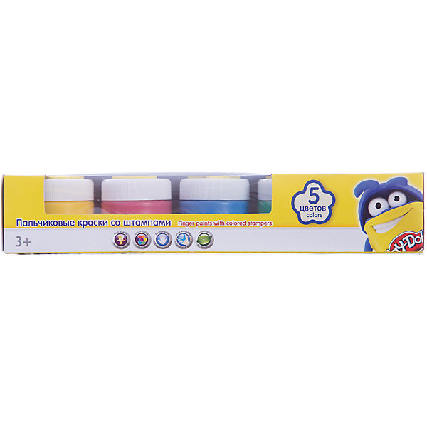 

Пальчиковые краски со штампами (5 цветов), Play-Doh