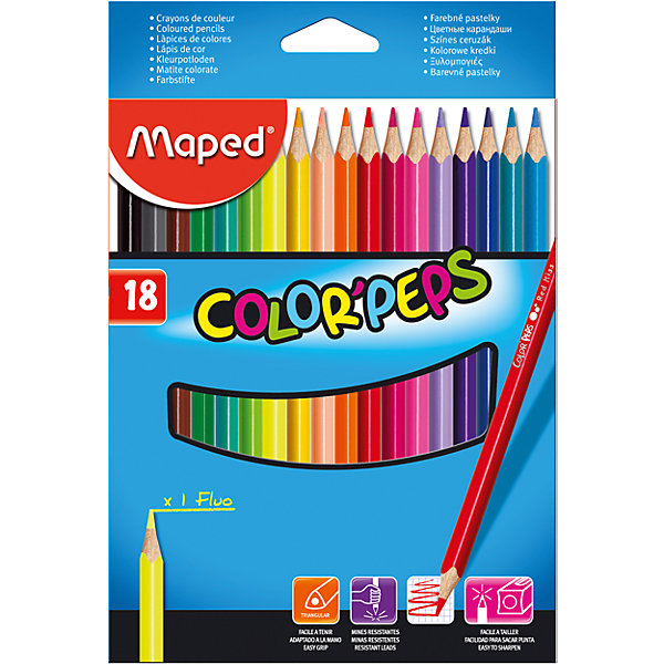 

Набор цветных карандашей COLORPEPS, 18 цв.