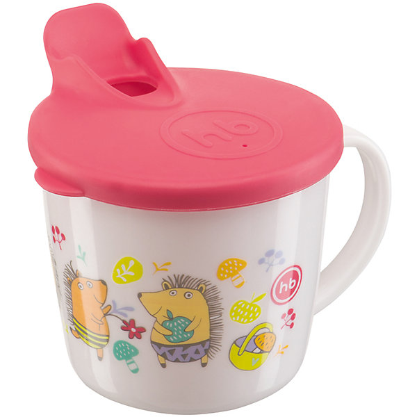 

Кружка с крышкой, Happy Baby, красный
