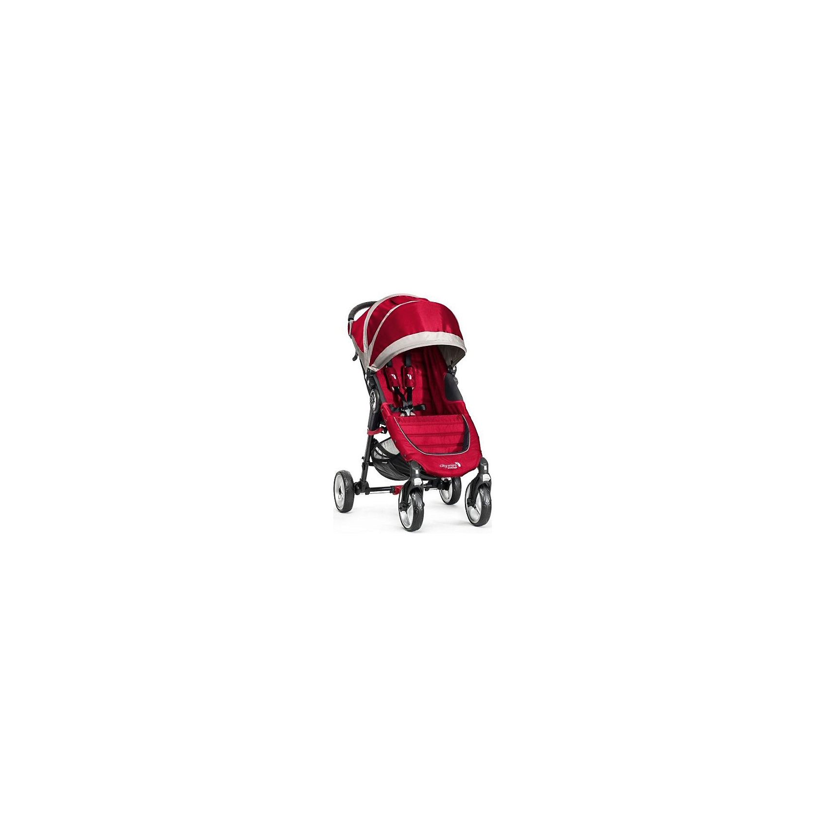 Прогулочная коляска City Mini Single 4Wheel, Baby Jogger, красно-серый Jogger 4711684