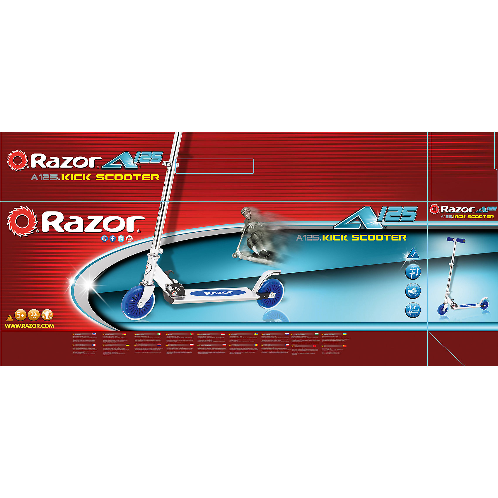 фото Двухколесный самокат razor german standart, красный