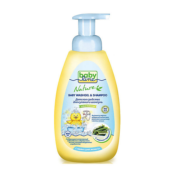 

Средство для купания и шампунь BabyLine Nature с морскими водорослями 500 мл, Средство для купания и шампунь BabyLine Nature с морскими водорослями 500 мл.