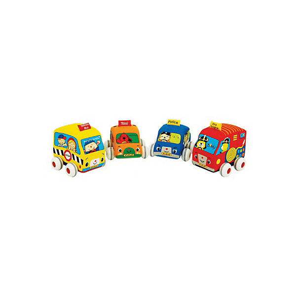 

Машинки мягкие с инерционным механизмом, 4 шт, , K's Kids