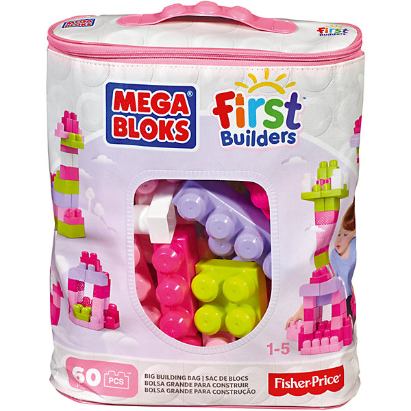 

Конструктор из 60 деталей, MEGA BLOKS First Builders
