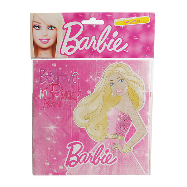 Веселый праздник Набор из 12-и салфеток, Barbie