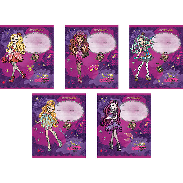 

Школьная тетрадь, 12 л., 10 шт., в линейку, Ever After High