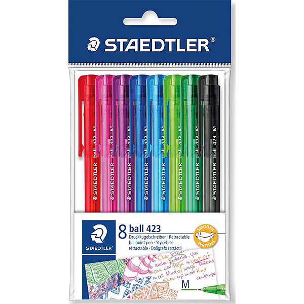 

Набор шариковых ручек Staedtler Ball M, 0,5 мм, 8 цв.